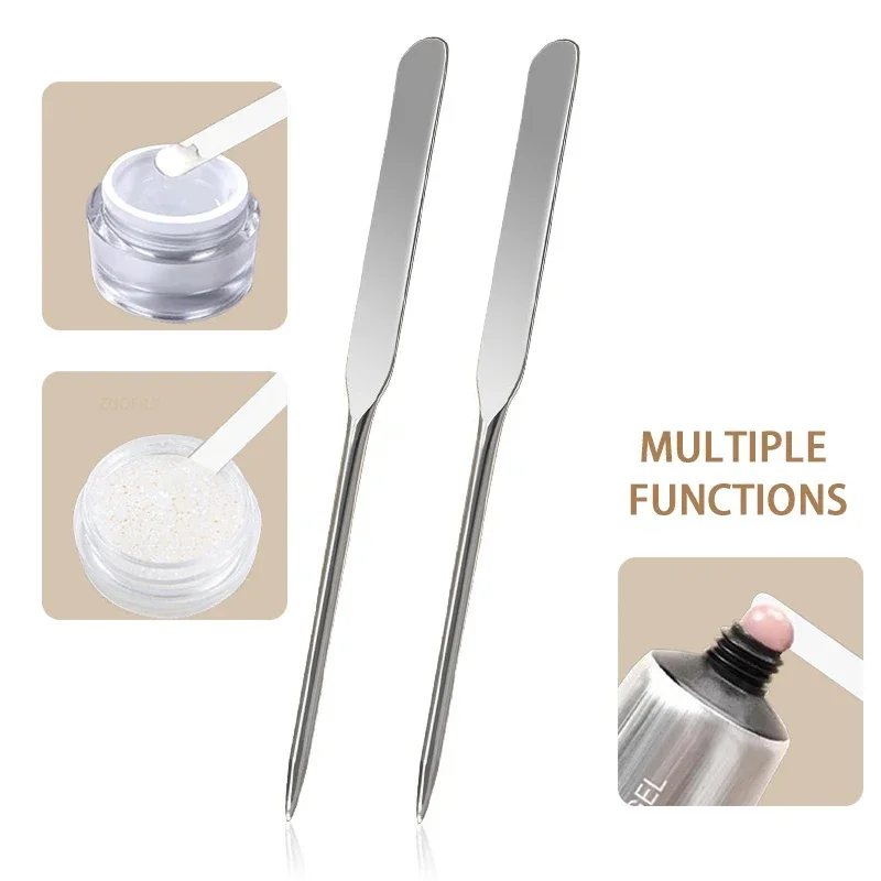 Stainless Steel Liquid Foundation Mixing Bar Nail Art Makeup Eyeshadow Mixing Stick Tool Color Cosmetics Tools Accessoires