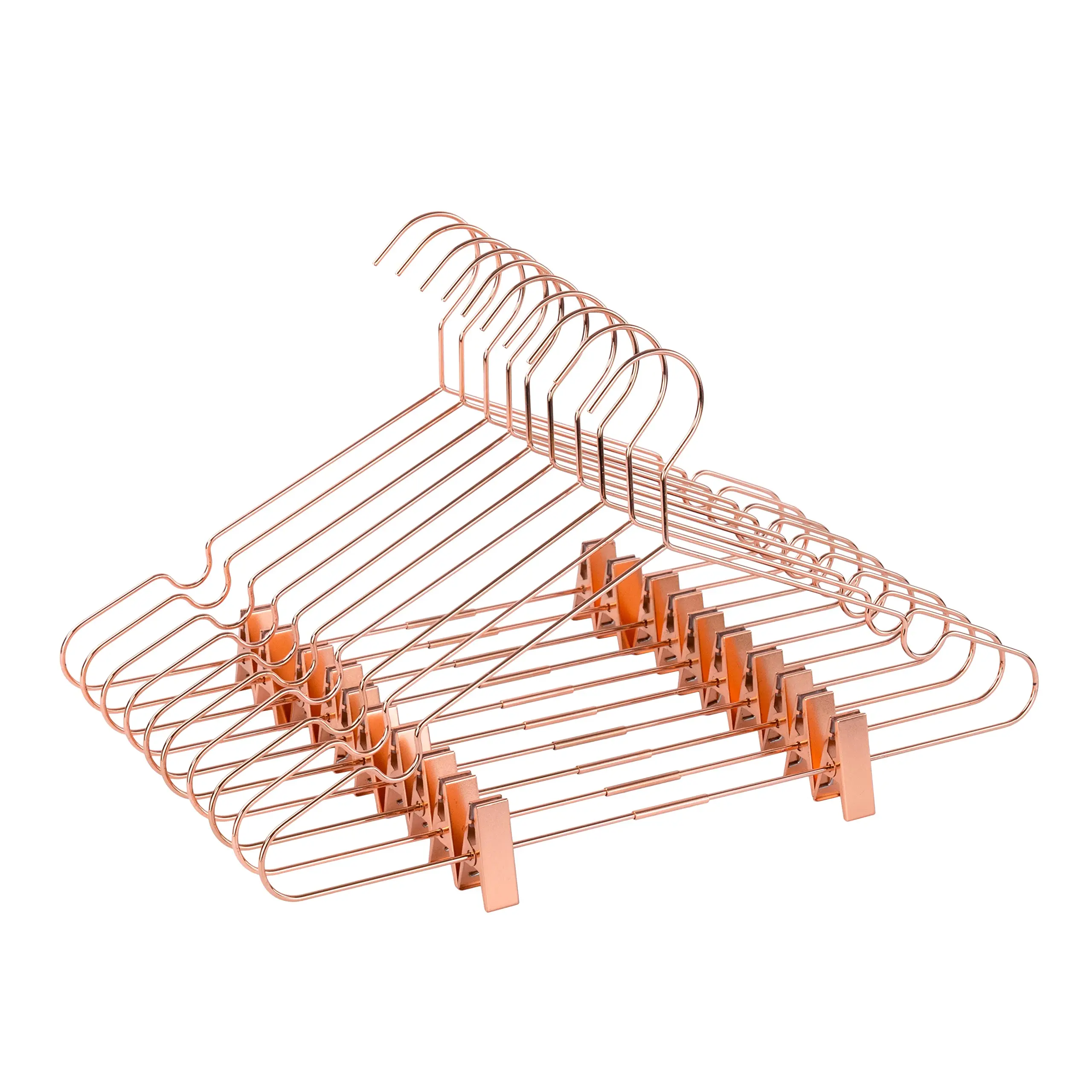 

Advanced Anti-slip Coat Hanger Clothes Organizer,Stainless Steel Pants Hanger Dress Skirt Clips ,Wardrobe Storage, Drying Rack ﻿
