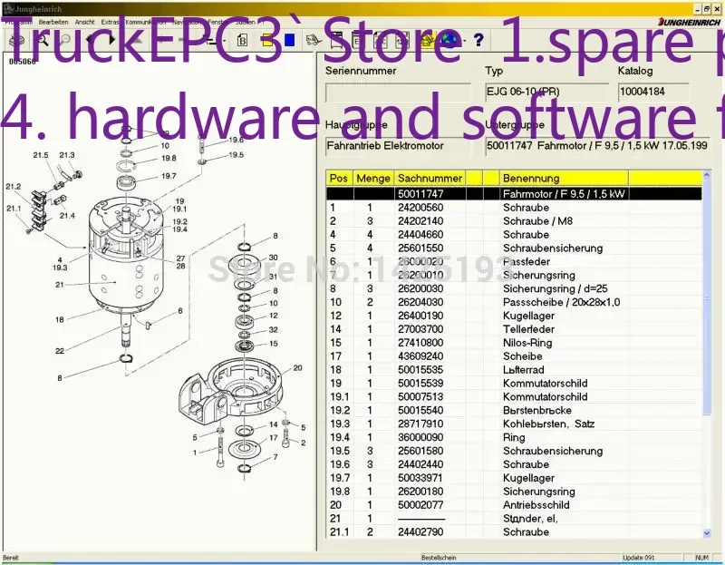 TruckEPC3 JETI ForkLift (ET) V4.37 Spare Parts Catalog for Jungheinrich +Unexpire Update To 538 [03.2025]