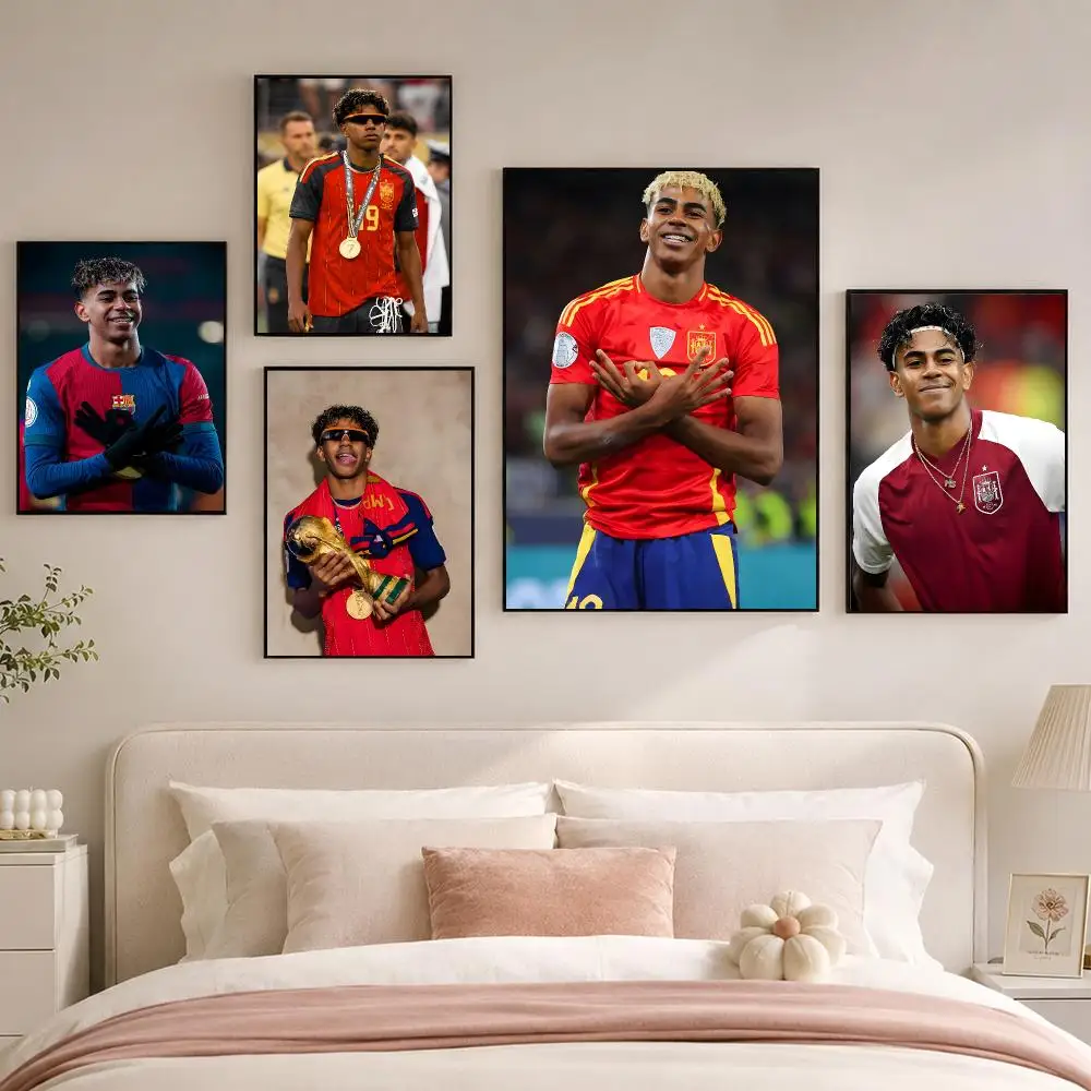 Famous Football Player L-Lamine Yamal Poster Room Decoration, Home Wall Art Printing, Waterproof Bedroom Poster, Gift