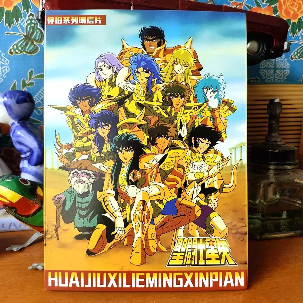 

Saint Seiya Character Cards A set of 12 Postcards Gold Saints Knights of The Zodiac Saga Aiolia Shaka Dokho Aiolos Shura Camus