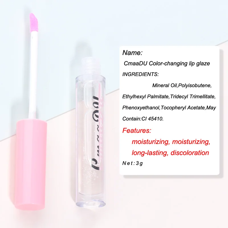 Nourishes Lips Transparent Lip Care Warm Popular Nourishing Moisturizing Lip Balm Innovative Lasting Warm Color Change Lip Gloss