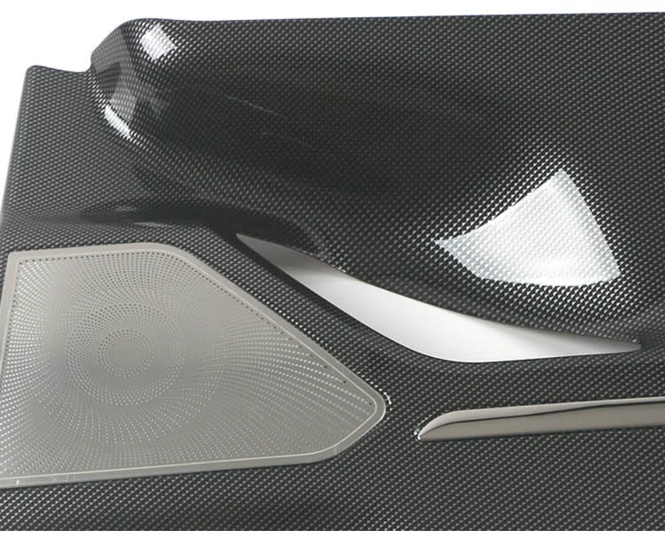 For Toyota Venza For Harrier 2022+ Door Kick-proof Anti-kick Panel ABS Carbon Fiber Pattern Auto Parts