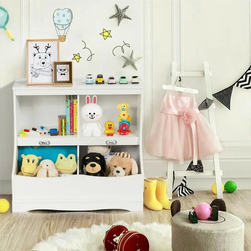

Floor Cabinet Multi-Functional Bookcase -White