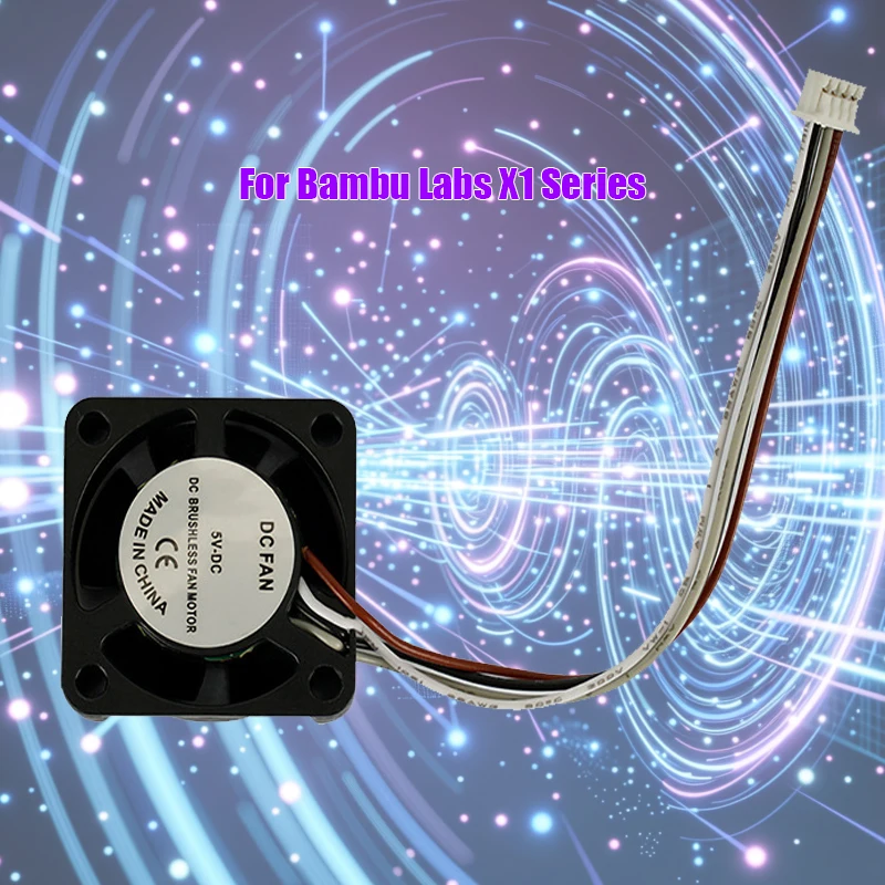 For Bambu Lab X1C/P1P Hotend Cooling Fan with Dual Ball Bearings PWM Speed Control | 3D Printer Parts Upgrade & Maintenance Kit