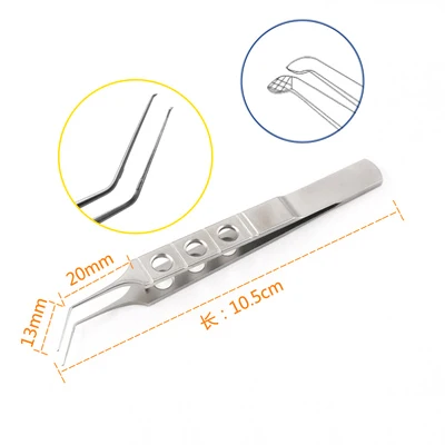 Pinzas de acero inoxidable para oftálmico, herramienta ocular oftálmica, estilo Utrata, Capsulorhexis, 85Mm, Forcep