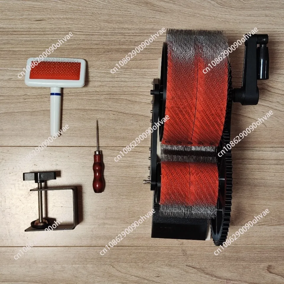 for DIY Hand-Cranked Wool Combing Machine, Wool Felt-Making Tool, Hand-Combing Wool Felt DIY of Woolen Yarn