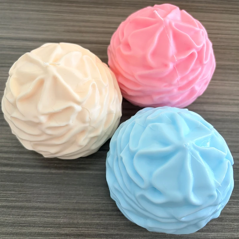 Dollop Cream Crunchy Squishy Round Blocks Filled Moldable Squeeze Toy Stress Relief Fidget Toy Decompression Toy Gifts for Adult