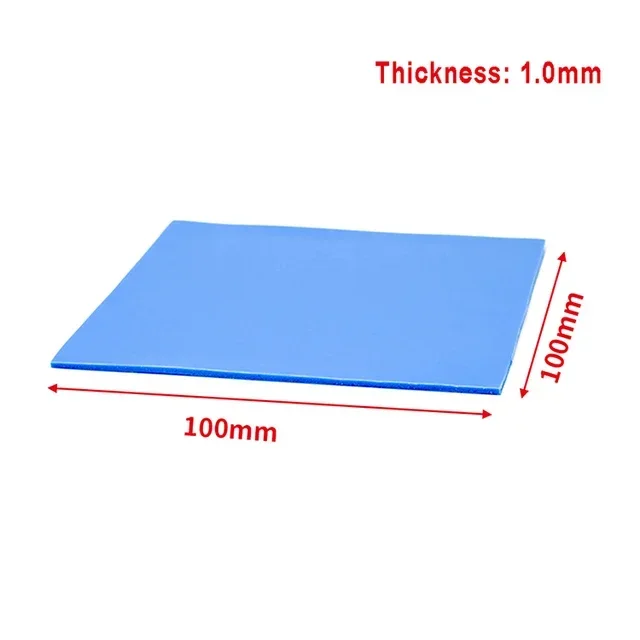 

Thermal Pad 100*100 For GPU CPU Heatsink Cooling Conductive Silicone Pad PC Fan Heat Sink High Quality Thermal Pads 6.0W/mK