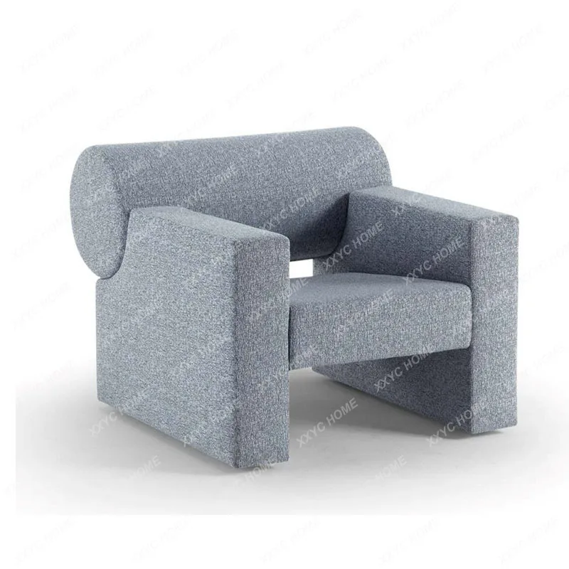 XZ    Light Luxury Single Modern Minimalist High-End Living Room Fabric Cloud Sofa Small Apartment Fabric Sofa