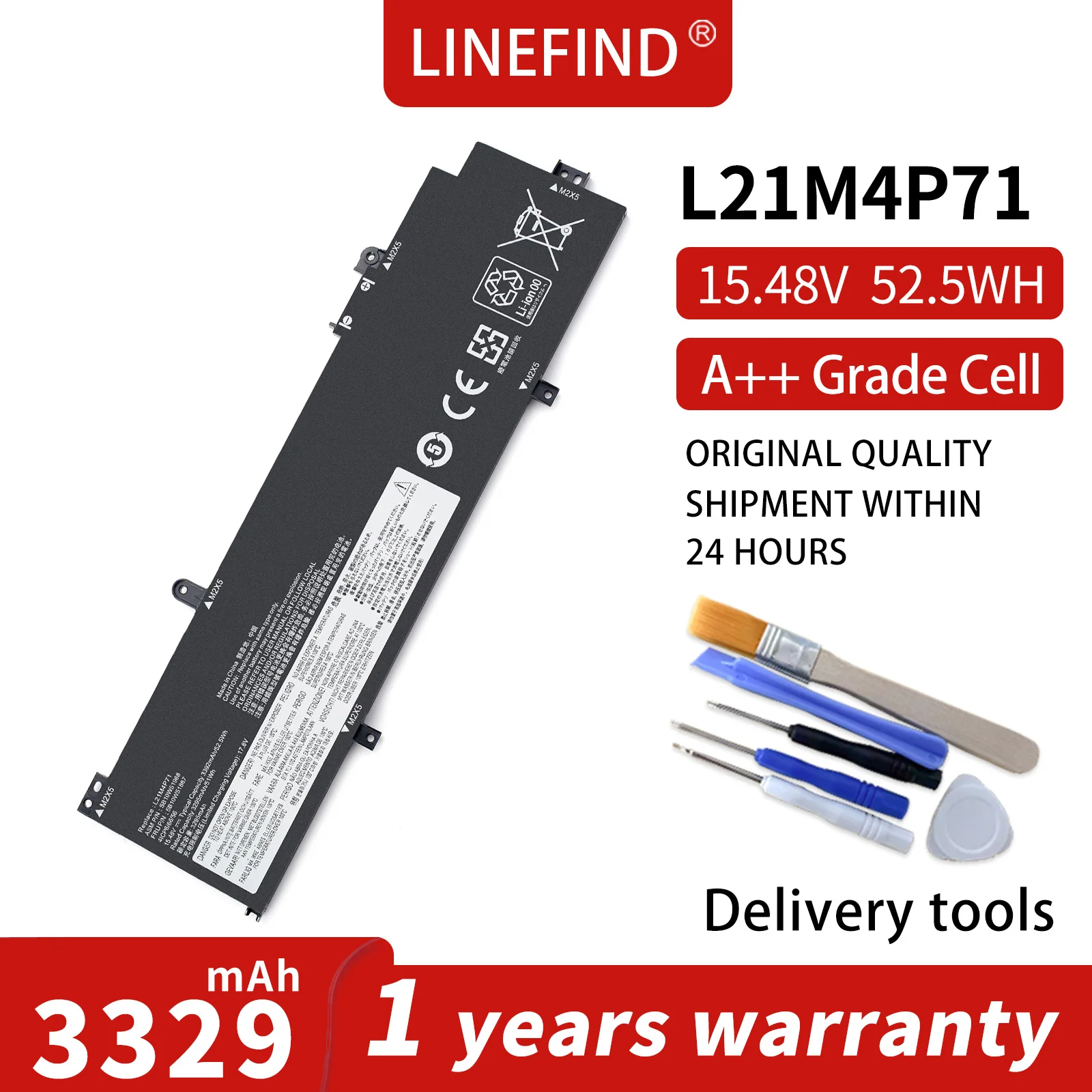 LINEFIND L21C4P71 L21L4P71 Laptop-Akku für Lenovo ThinkPad T14 P14s Gen 3 2022 L21D4P71 L21M4P71 L21M4P72 SB10W51967