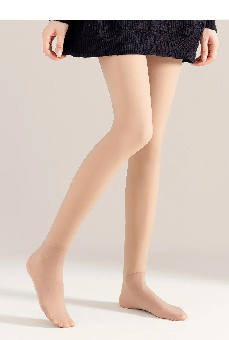 2023 New Design 165- 185cm Tall Lengthened Women Leggings First Line Thick Velvet Flesh Color Pantyhose Water Light Leg Artifact