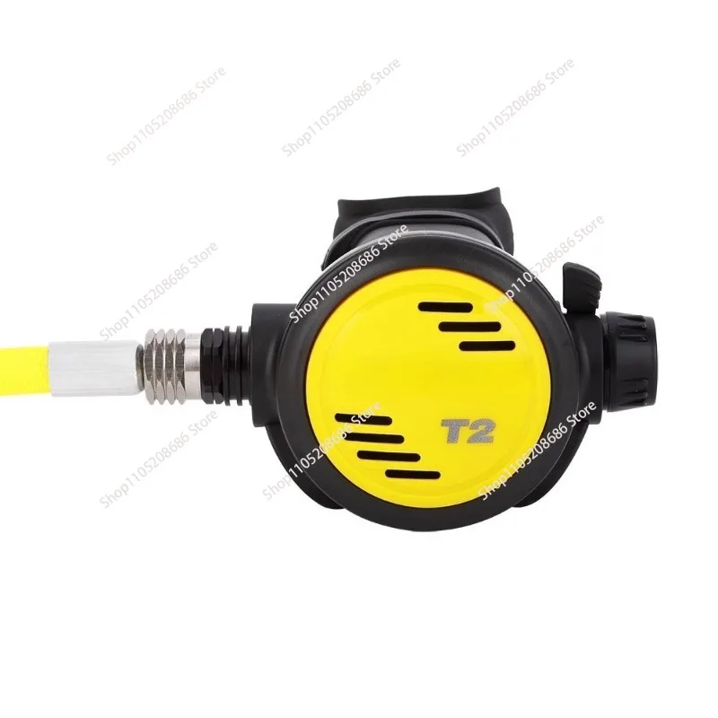 Scuba Diving Regulator with Durable Nylon Braided Hose Diving Equipment Scuba Octopus Secondary Head Yellow
