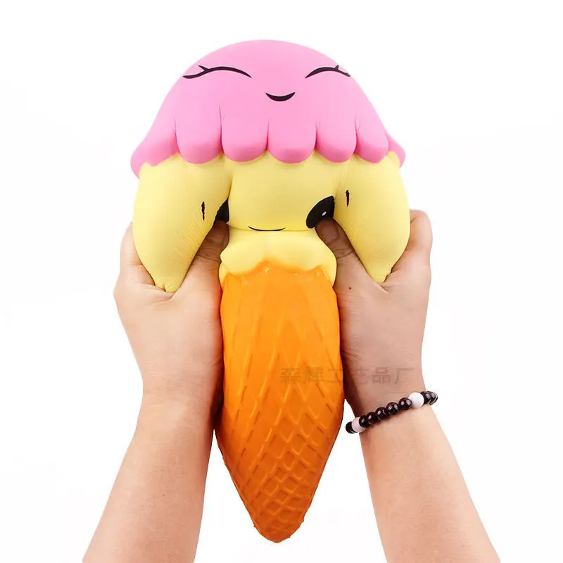 Free Shipping 28cm/18cm Soft Slow Rising Jumbo Ice Cream Squishies Kids Funny Soft Anti Stress Toy Gifts With Retail Package #DS