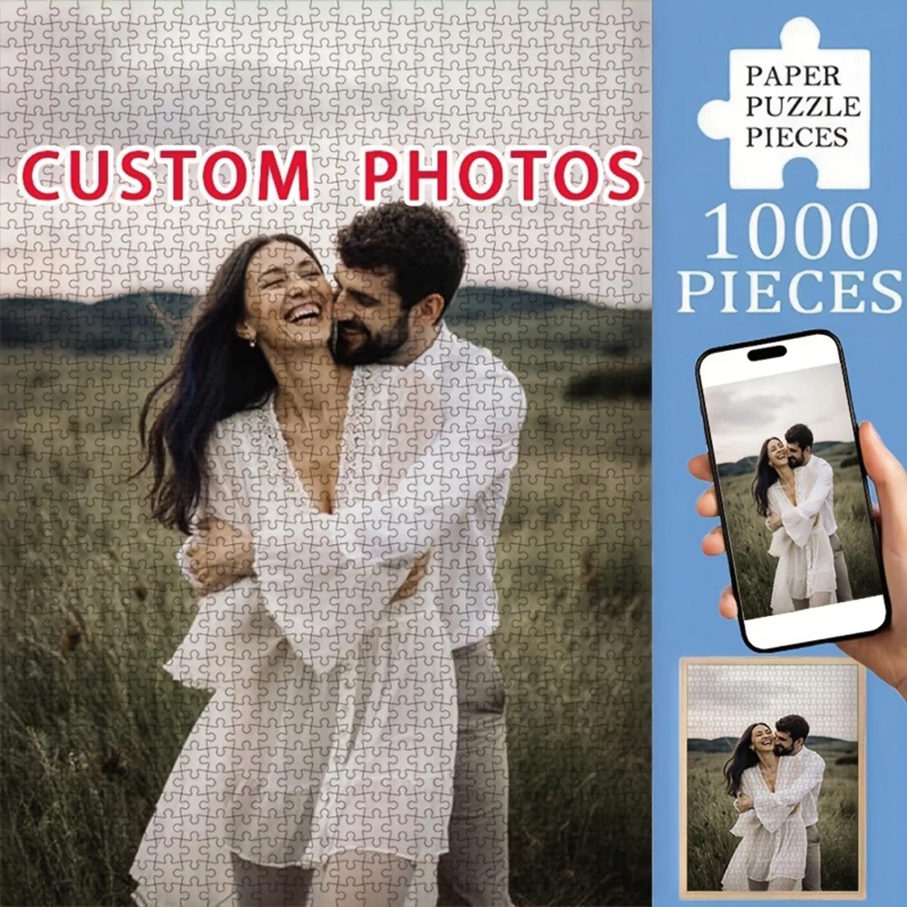 35/300/500/1022pcs Personalized Custom Photo Puzzle Couple Photos Funny Adult Leisure Toys Gift