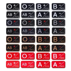 3D PVC Patch A+ B+ AB+ O+ Positive POS A- B- AB- O- Negative NEG Blood Type Group Patch Tactical Patches Military Badges