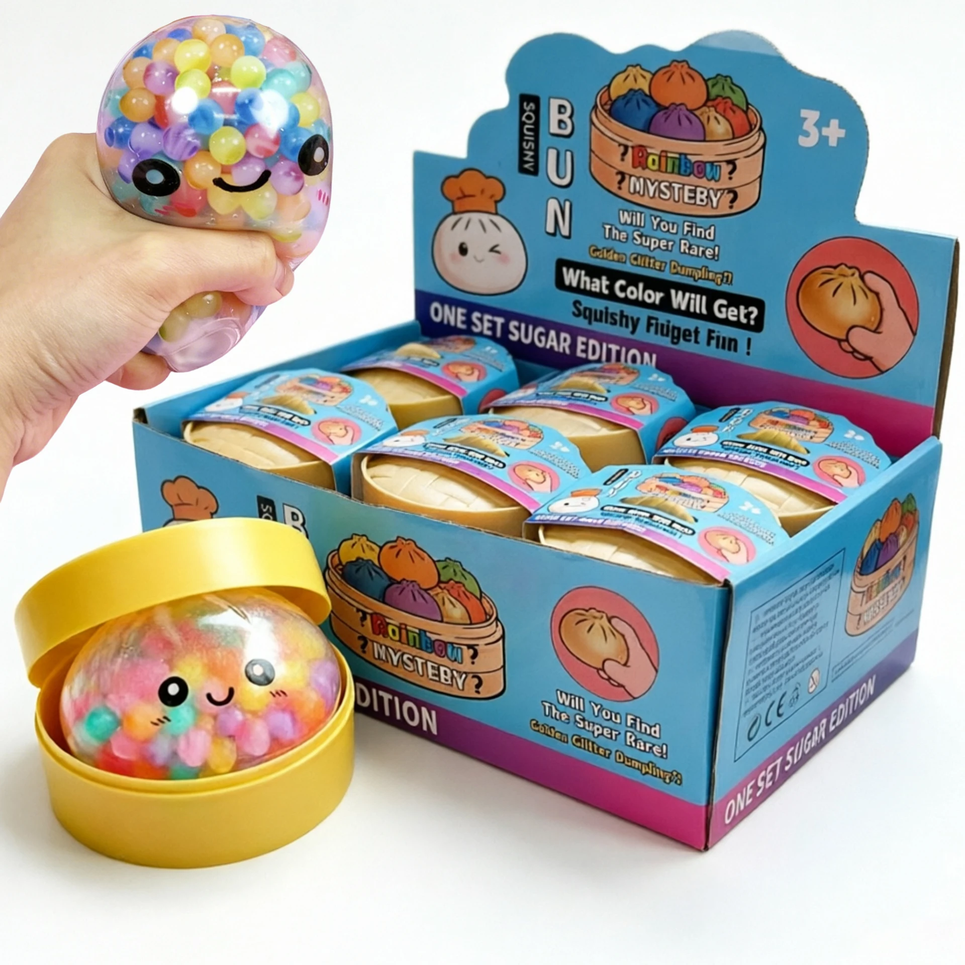 Giant Squishies Dumpling Bun Toy, Slowly Rising Sparkling Dumpling Pressure Ball, Relieve Stress Restlessness Toy