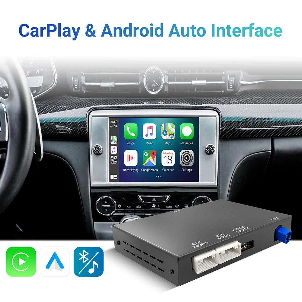 Wireless CarPlay Android Auto Retrofit Kit Decoder Box For Maserati Quattroporte Ghibli CarPlay Interface