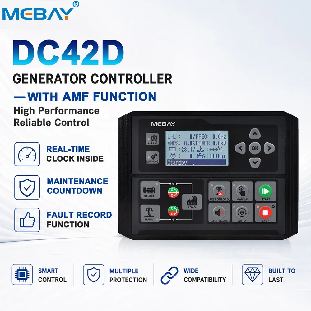 MeBay DC40D/42D MK3 Generatorsteuerung für Diesel-Aggregat Start-Stopp-Parameter Überwachung Aggregat-Teile – Detail 16