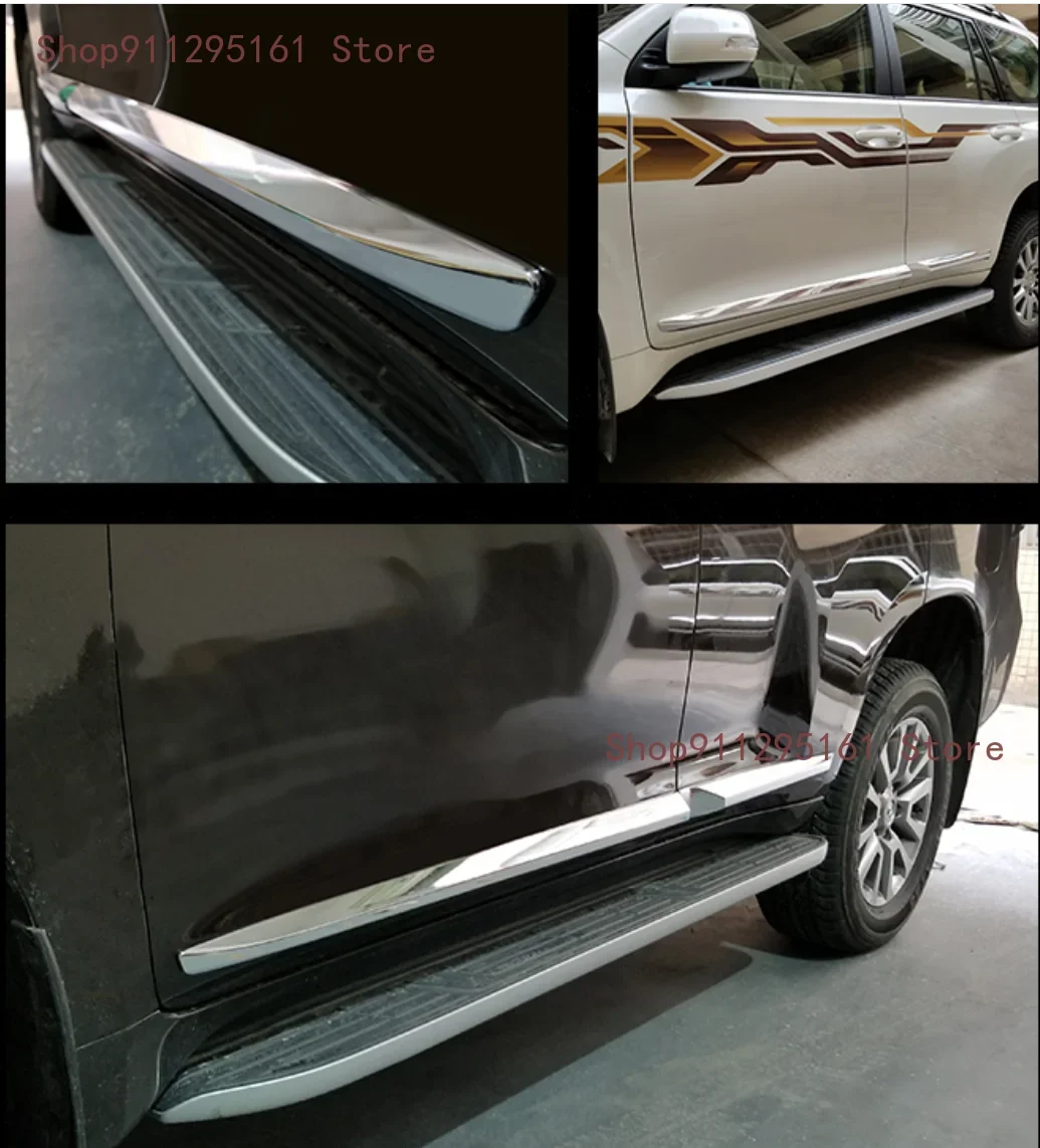 Accessories For Toyota Land Cruiser 150 Prado LC150 FJ150 2010-2018 Body Side Door Garnish Trim Chrome Car Styling