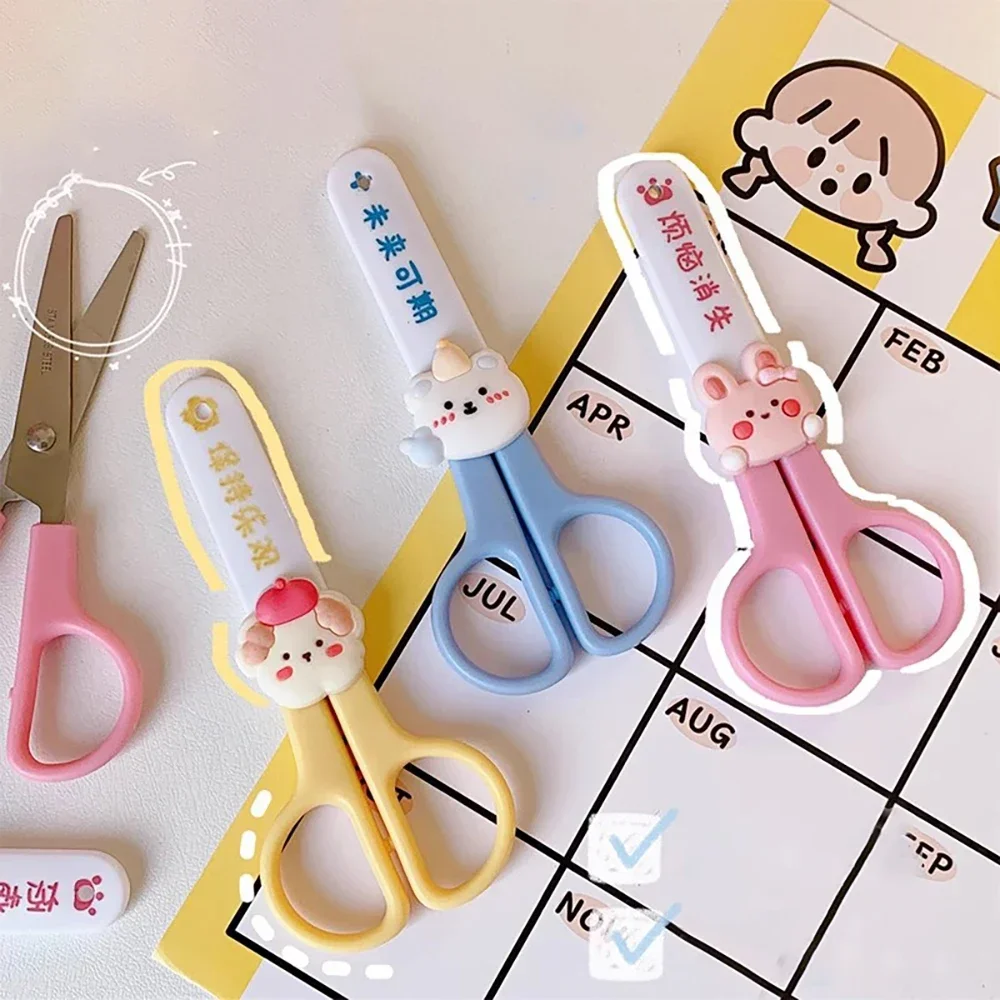 New Arrival Kawaii Portable Mini Art Scissors Household Multifunctional Hand Stainless Scissors School Stationery