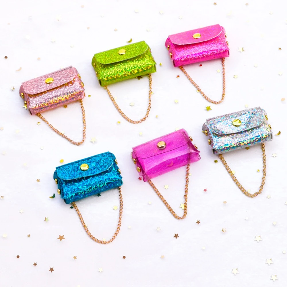 Fashion Paillette Doll Handbag Glitter Doll Supply Doll Accessories Purse Mini Lady Shoulder Bags Kids