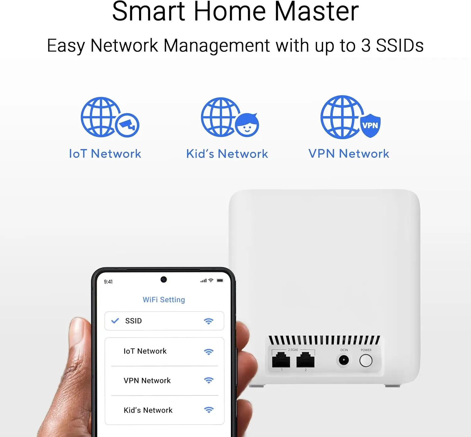 ASUS ZenWiFi BD4 (عبوة من قطعتين) راوتر شبكي WiFi 7 ثنائي النطاق، 3600 ميجابت في الثانية، 2450 مربع. قدم، منافذ مزدوجة 2.5 جيجا ﻿