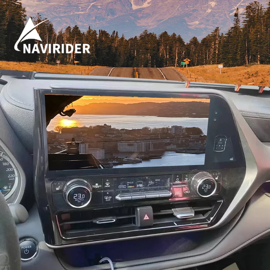 For Toyota Highlander Crown Kluger Carplay Radio Stereo Android 14 Multimedia Player GPS Navigation Bluetooth Headunit Vehicle