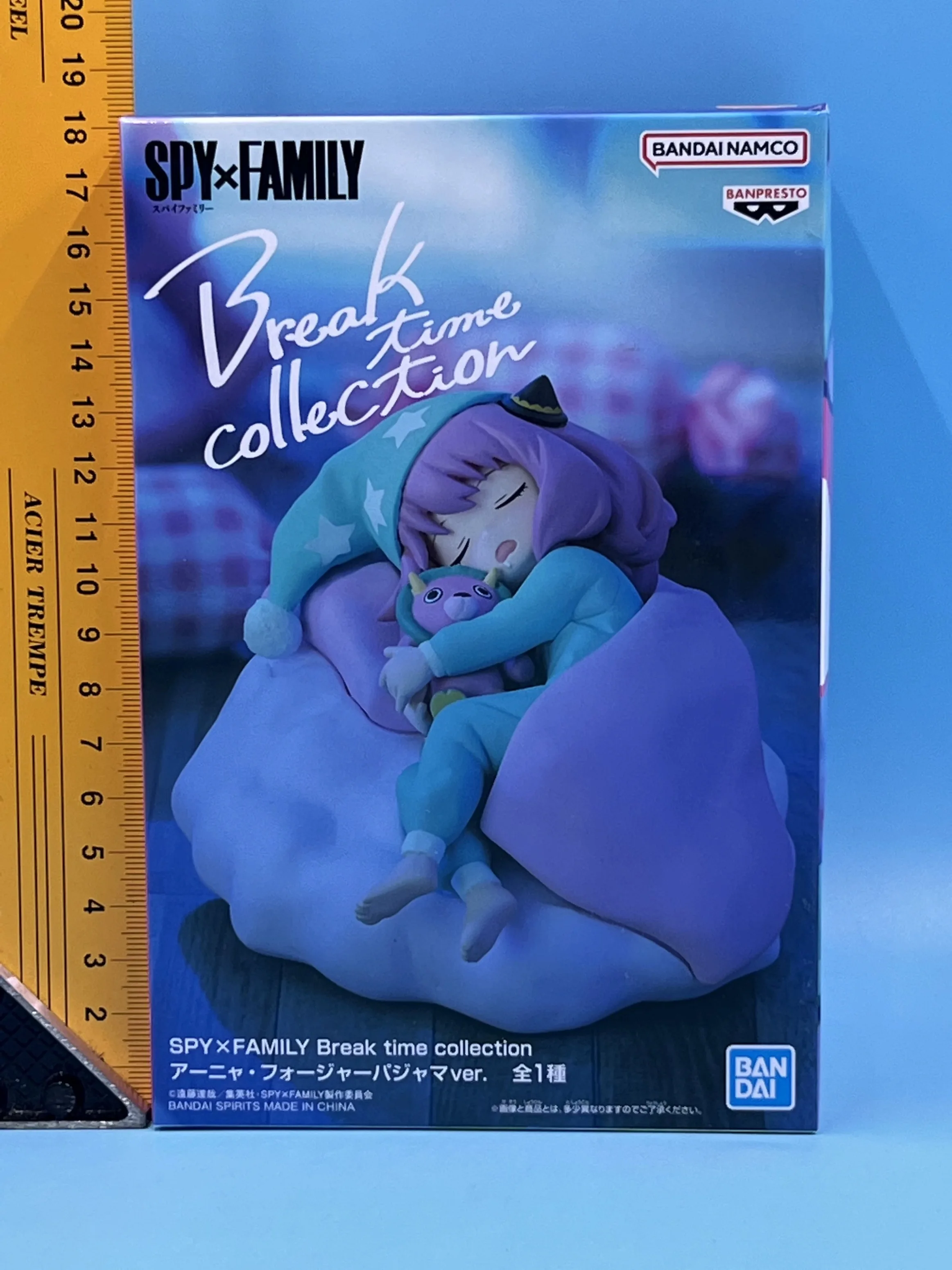 Figuras originales de anime SPY×FAMILY, juguetes Anya Forger Break Time Collection, pijamas Ver. Figura BANDAI Modelo Muñecas Adornos Regalos