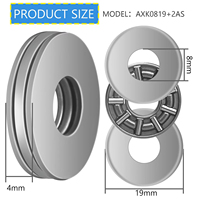 2set Thrust Needle Bearing Miniature Plane Needle Roller Bearings AXK0619/0819/0821/1024/1528/1730/0414/0515/1226/2035/2542+2AS