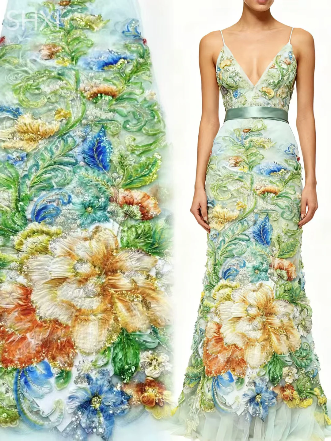 

Новейшая 3D цветочная вышивка, расшитая бисером и блестками, африканская кружевная ткань 2026, высокое качество, нигерийское французское кружево для свадебного материала