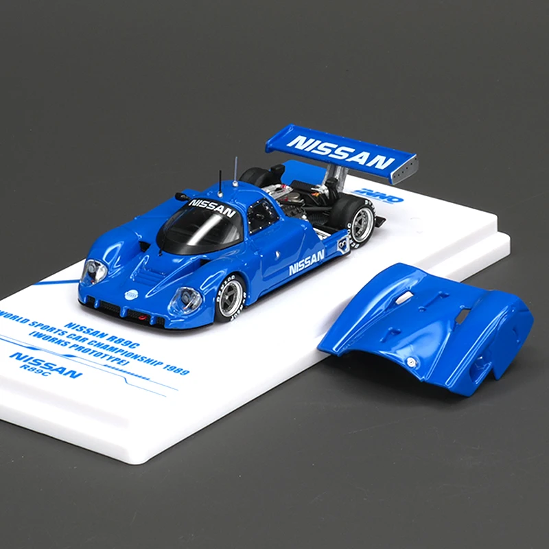 

INNO In Stock 1:64 NISSAN R89C Blue Opened Hood Diecast Diorama Car Model Collection Miniature Toys