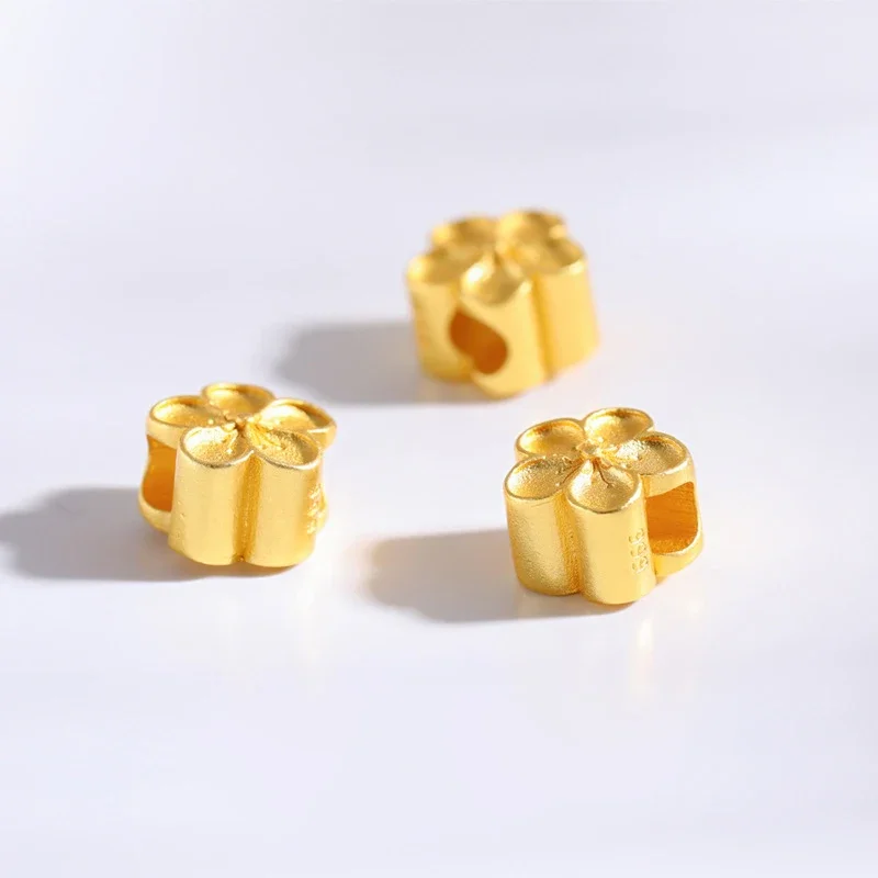 Sand Golden Color Beads DIY Accessories For Bracelets Jewelry Necklace Cute Romantic Peach Plum Blossom Not Easily Fade