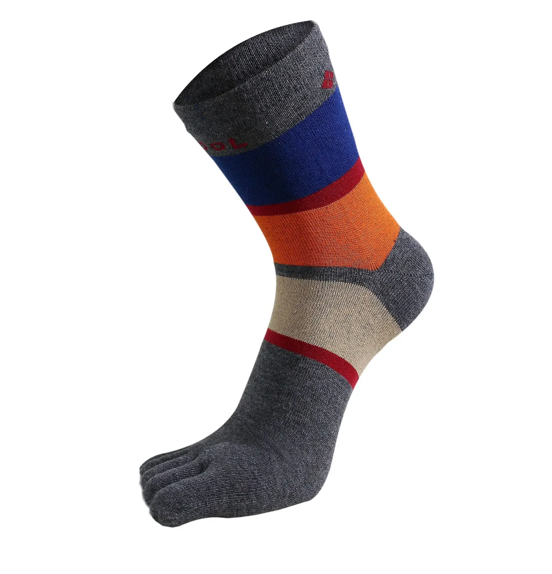 Men Five Finger Socks Split Toe Male Cotton British Style Casual Socks Four Seasons Middle Tube Crew Fashion Socks