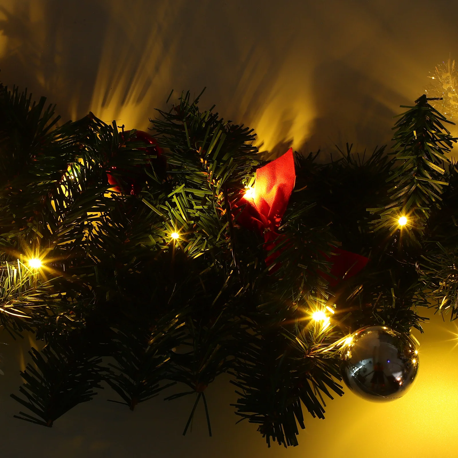 

Christmas Garland With Light Artificial Pine Garlands For Diy Holiday Decor Outdoor Indoor Door Garden Decoration Wreath