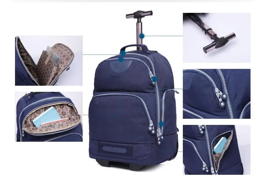 20 inch Travel trolley Bag large capacity Travel Wheeled Bag  Camouflage School Rolling Backpack bag Luggage Trolley Laptop Bag