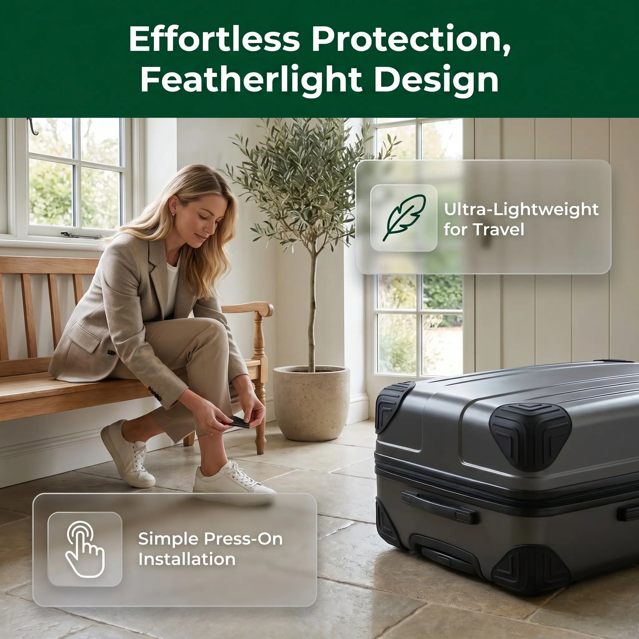 4Pcs Suitcase Corner Guards PVC Edge Protectors for Luggage Bag Toolbox Fabric Box Anti-Collision Scratch-Resistant Travel