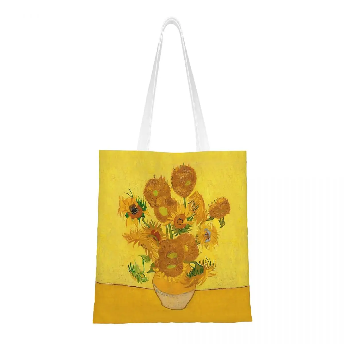 

Vincent Van Gogh Sunflowers Canvas Tote Handbag Grocery Bags Large Capacity Shopping Bags for Women