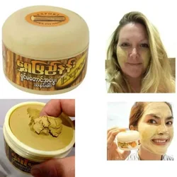 140g Shwe Pyi Nann Myanmar Natural Whitening Thanakha Powder Reduce Acne Dark Spots Wrinkles Blemishes, White Smooth