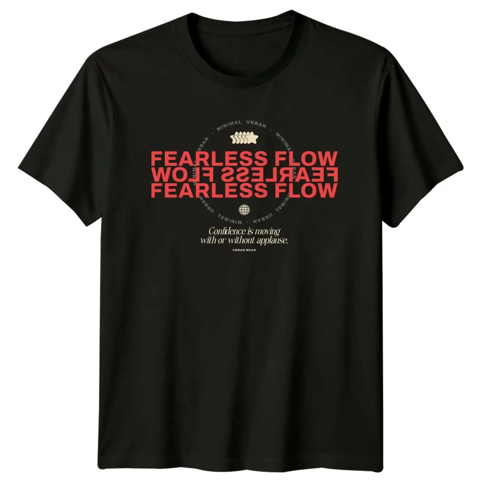 Fearless Flow Confidence Is Moving T Shirt Motivational Streetwear Birthday vintage Washed Top For Everyday Wear streetwear