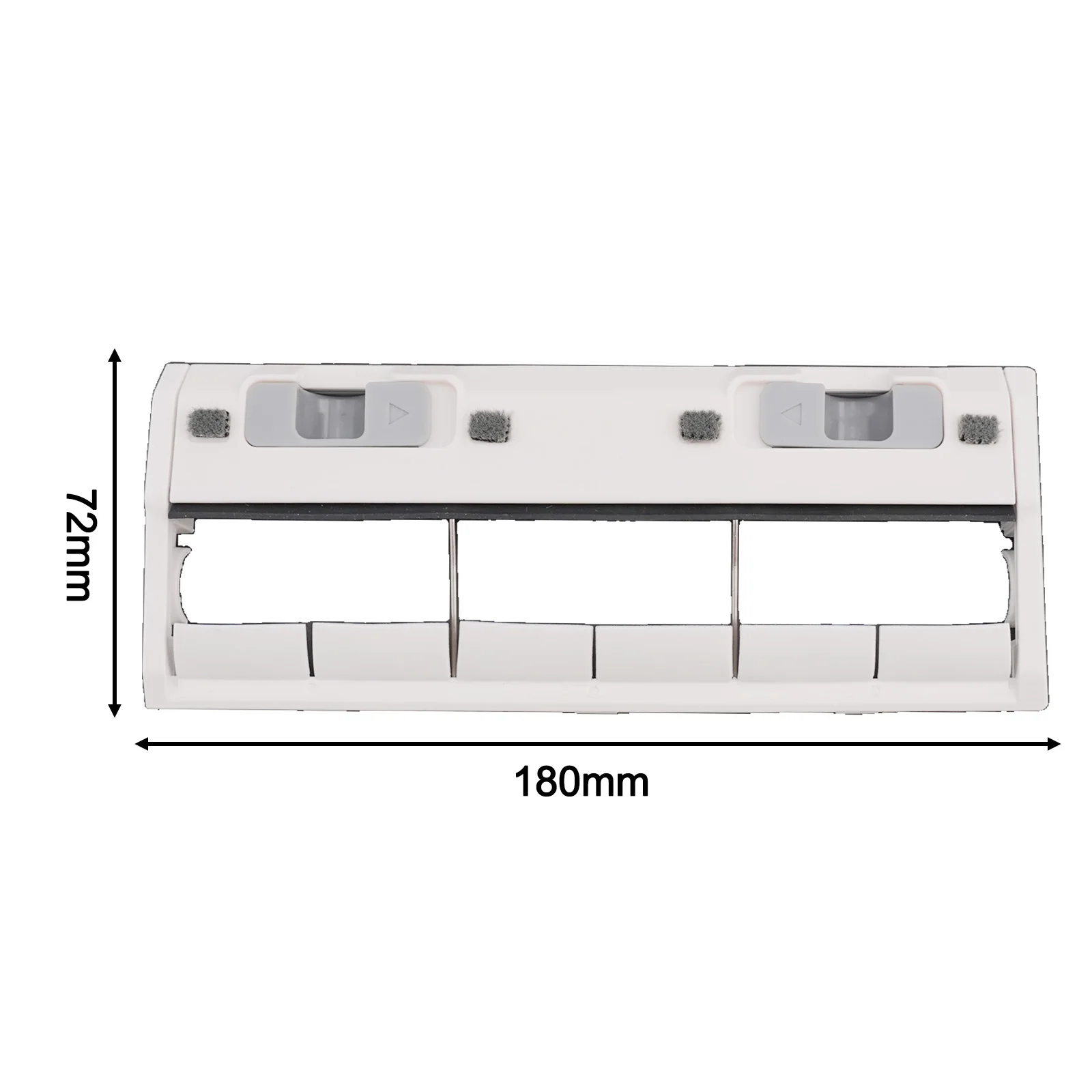 For Deebot X1 TURBO Main Brush Cover Main Brush Cover Parts Deformation-free Reduce Damage White/Black For Ecovacs