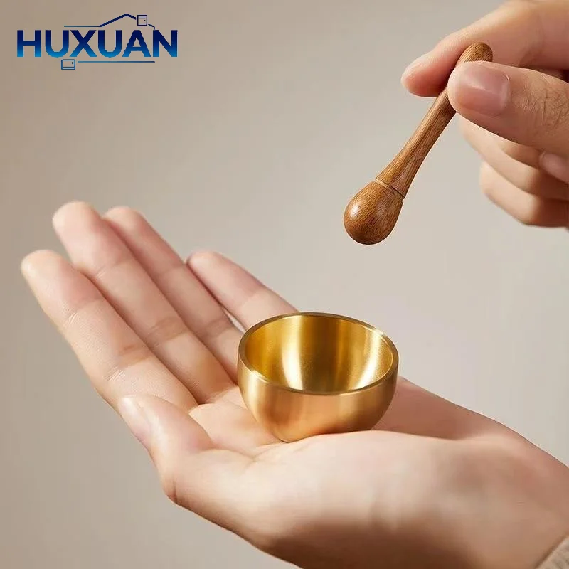 Handmade Mini Brass Sound Bowl Portable Chant Bowl for Meditation Yoga Studio Sound Healing Therapy Sessions
