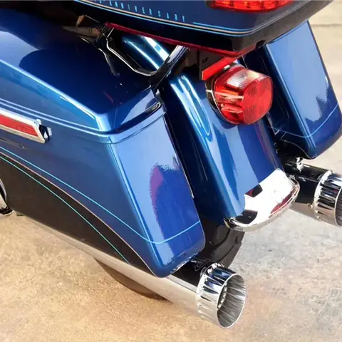 할리 투어링 일렉트라 글라이드 로드 글라이드 스트리트 글라이드 로드 킹 00-2023에 적합한 오토바이 스태거드 숏샷 배기 파이프