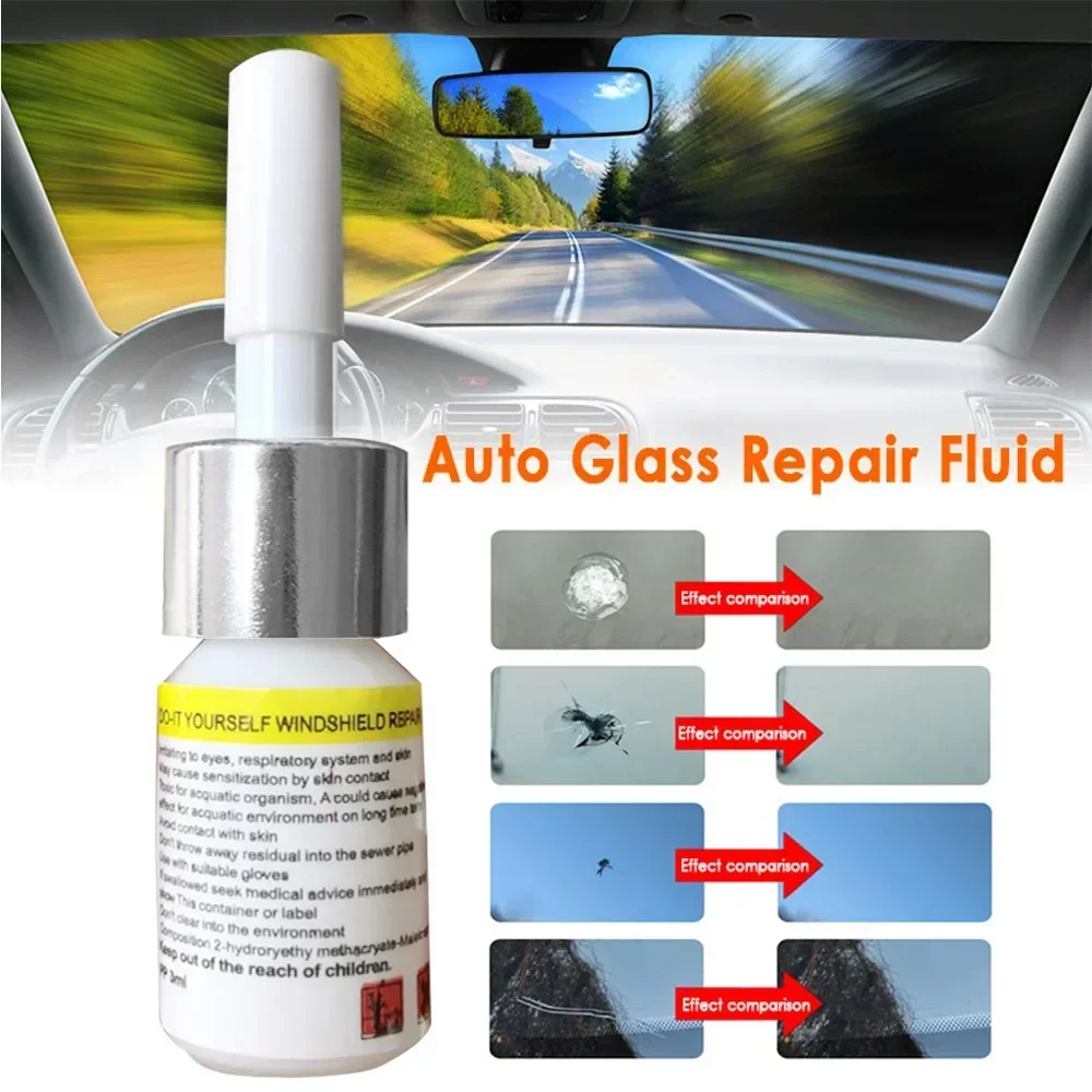 1X Car Windshield Crack Repair Kit DIY Window Mobile Screen Cure Glue Glass Scratch Accessories Clean Neat Auto Glass Scratch