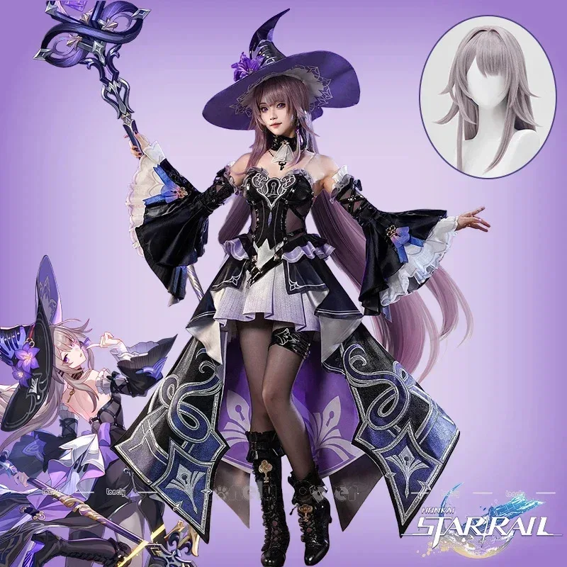 2025 22 Honkai Star Rail el disfraz peluca vestido funda sombrero accesorios conjunto completo Herta juego Cosplay mujeres hombres Carniv