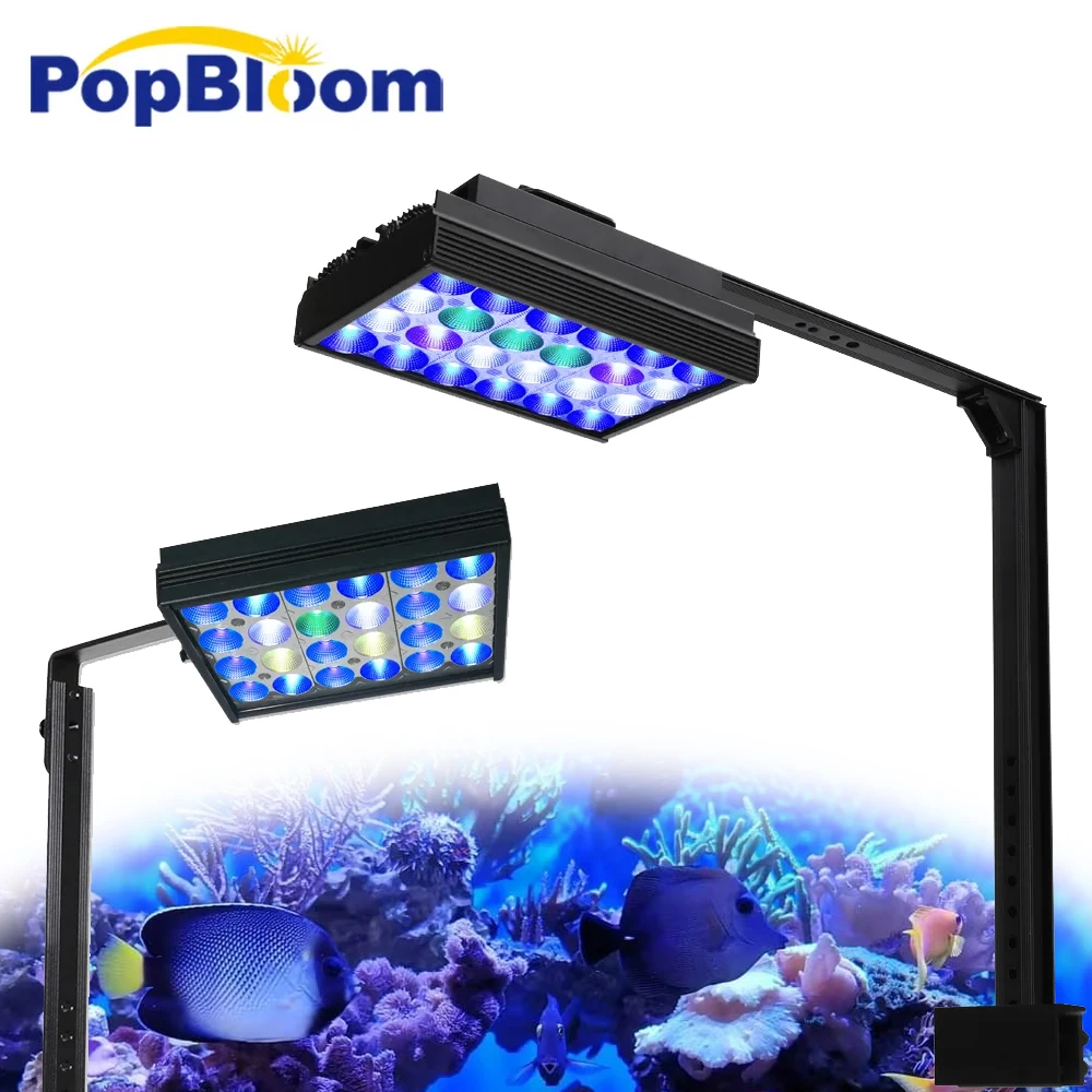 

Aquarium LED Light for Marine Coral, SPS, LPS, Sea Reef Tank, Blue, White, Beginner, 90V-240V for Seawater Tank, 30W, 60W