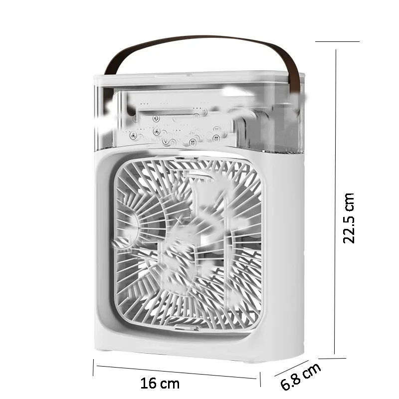 

3 in 1 Portable Plastic Air Cooler Fan with Lantern Humidifier Water Air Cooler Outdoor RV Mini Fan