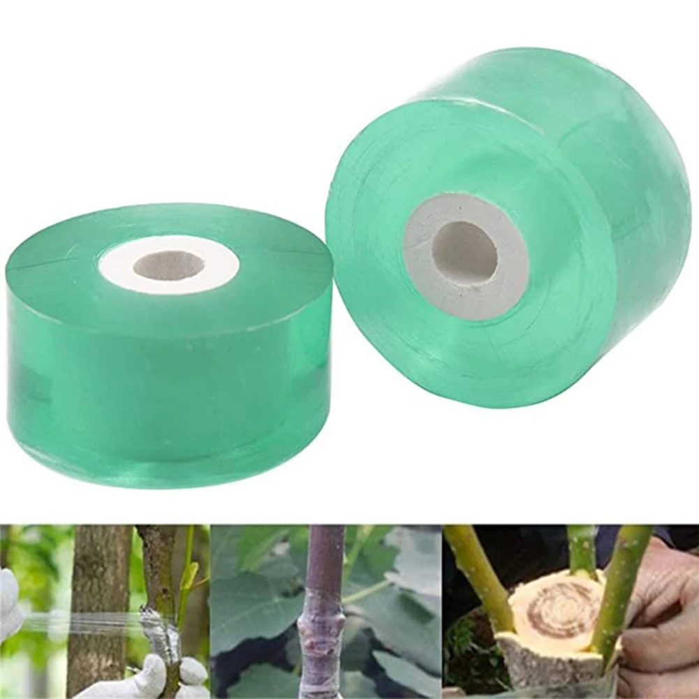 2pcs 3/5cm X100mGarden Barrier Nursery Tape Stretchable Grafting Film Graft Budding Barrier Floristry Pruner Fruit Tree Nursery