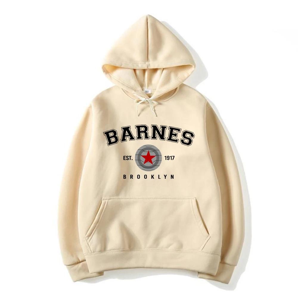 Vintage Barnes 1917 Hoodie Bucky Barnes Winter Soldier Hoodies Women Hooded Sweatshirt Tv Show Inspired Pullovers Superhero Tops