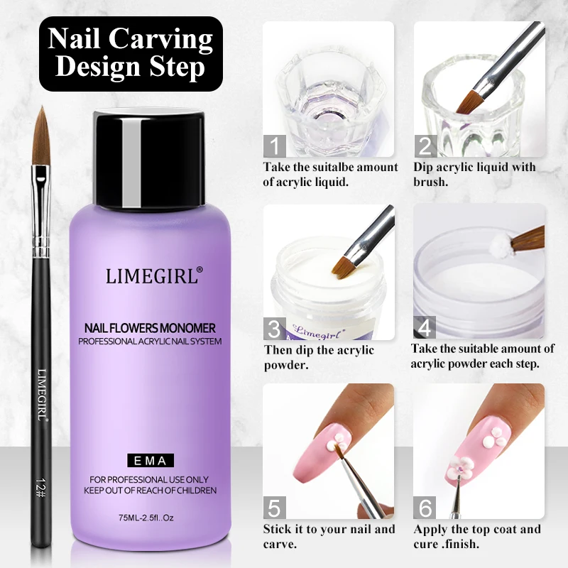 LIMEGIRL 18色アクリルパウダーキット プロフェッショナルネイルキット アクリルセット 初心者向け デコレーション付き ホームサロンギフトセット